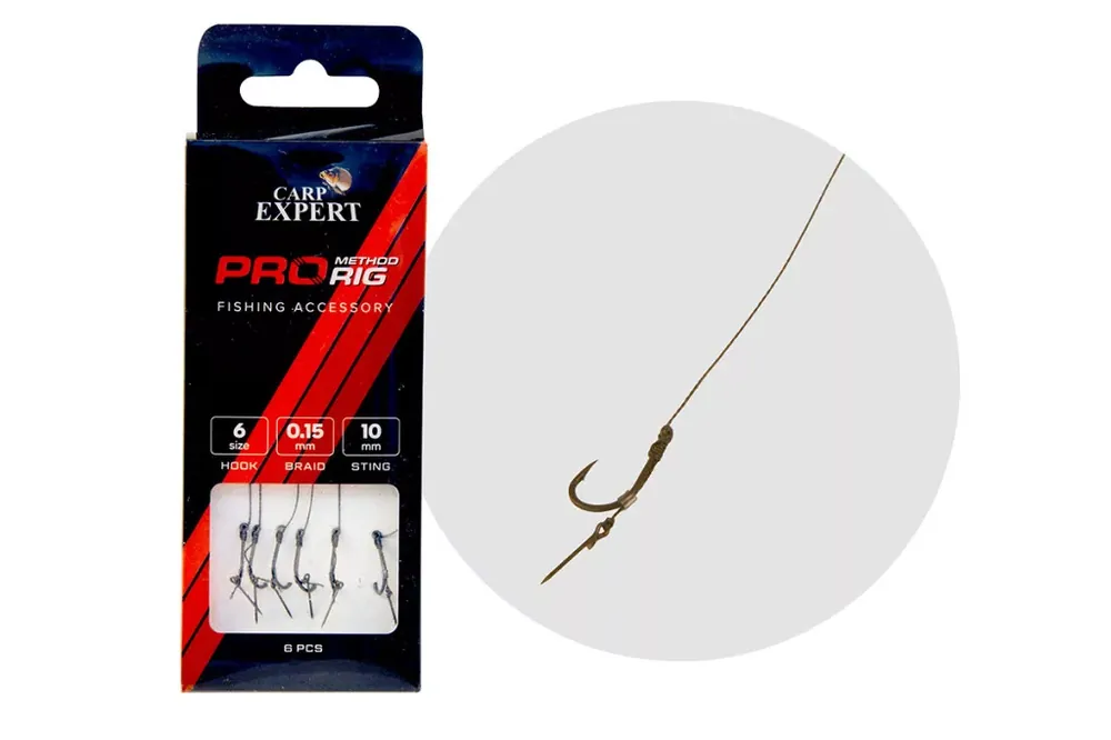 Must-Have CARP EXPERT PRO METHOD FEEDER HAIR RIG CSALITÜSKÉVEL 6 6PCS