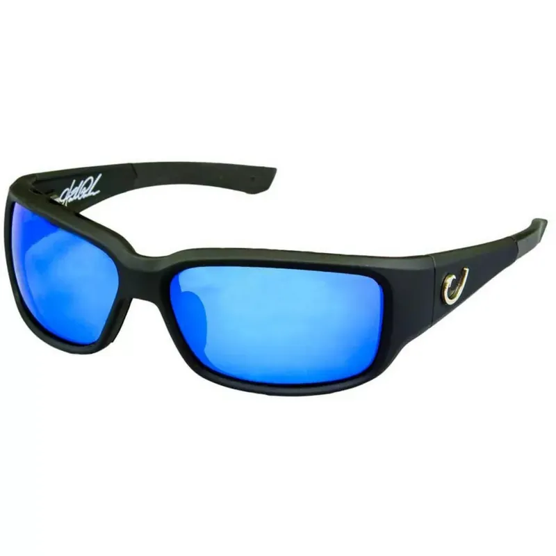 MUSTAD HP POLARIZED SUNGLASSES - BLACK VENTED FRAME, SMOKE L Exclusieve Aanbieding