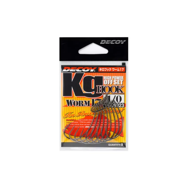 DEC DECOY WORM17 KG HOOK 1 NS BLACK 9PCS/BAG - Lage Prijs