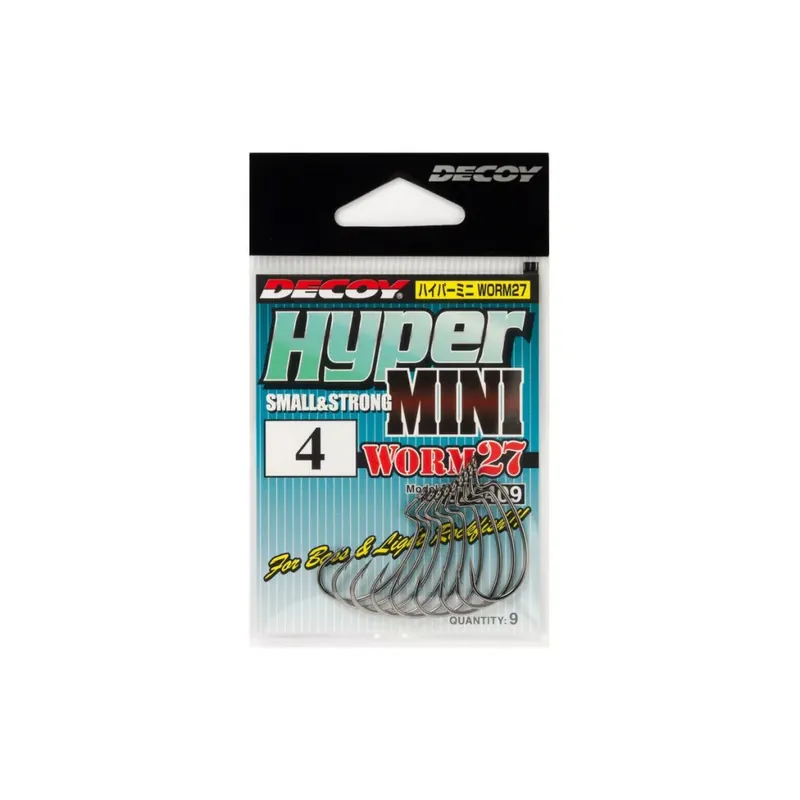 DEC DECOY WORM27 HYPER MINI 2 NS BLACK 9PCS/BAG - Brutalfis Voordeelprijs