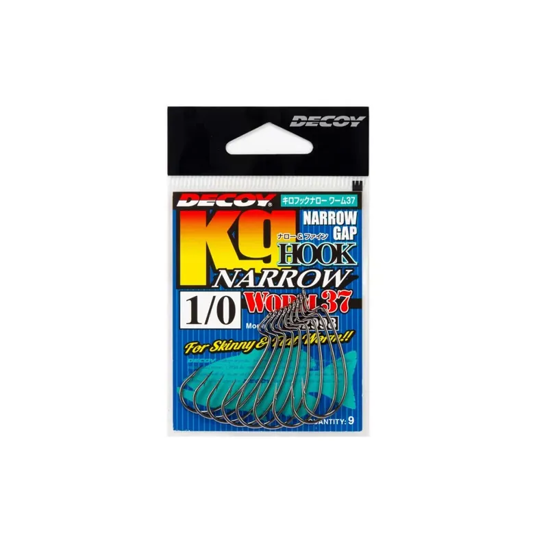DEC DECOY WORM 37 KG HOOK NARROW 1 NS BLACK 9PCS/BAG - Brut Express Levering