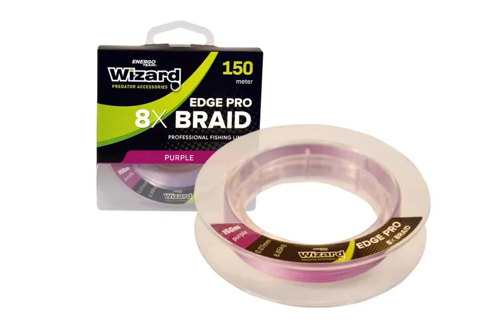WIZARD EDGE PRO VIOLET 8X 0.07MM BRAID 150M 6,65KG - Brutalf Beperkte Voorraad