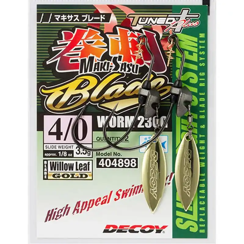 Actieprijs DEC DECOY WORM230G MAKISASU BLADE 2/0-2.5G GOLD - Brutalfis