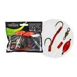 WIZARD MONSTER RIVER DOUBLE UPOSE PRO MONOBRAID RIG 4+4G 7/0 Uitverkoop
