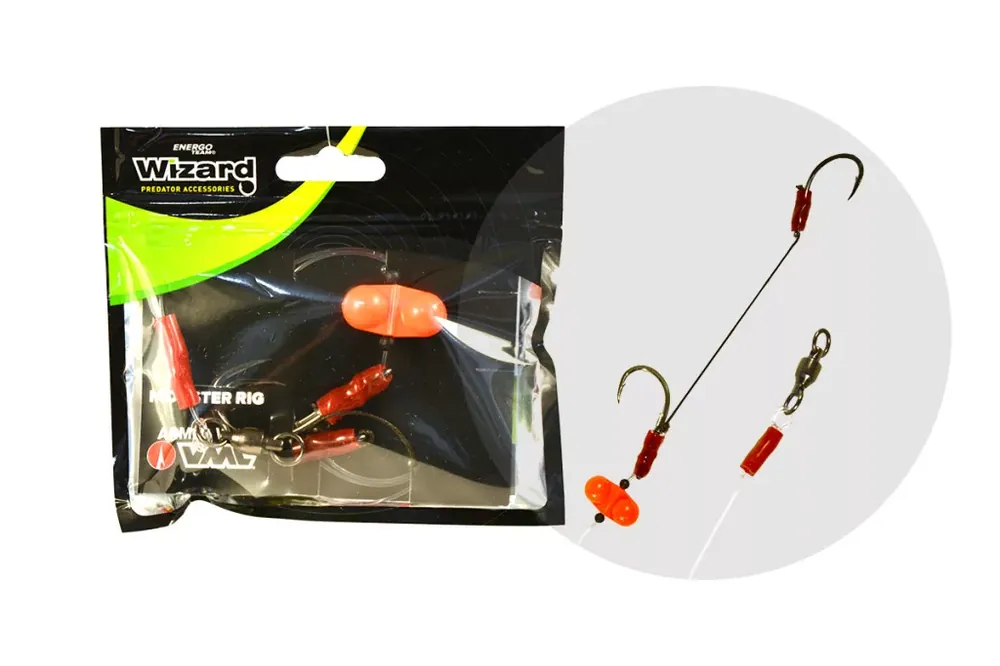 WIZARD MONSTER SURFACE LIVEBAIT DOUBLE MONOBRAID RIG 6/0+8/0 Dagaanbieding