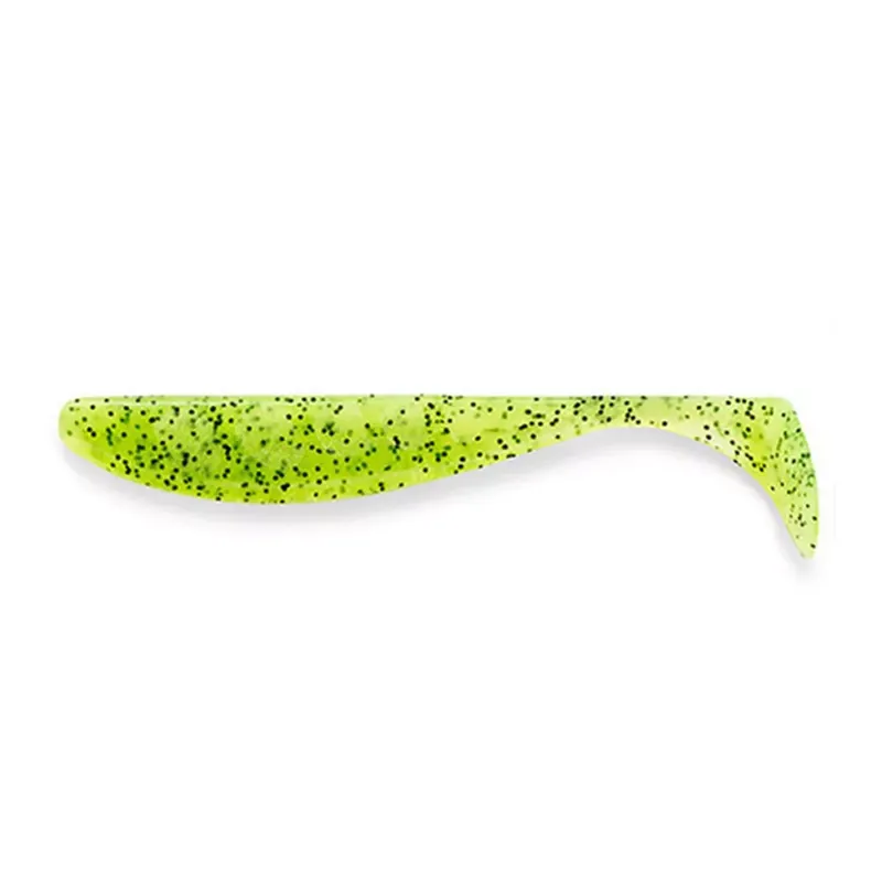 Shop Nu FISHUP_WIZZLE SHAD 5" (4PCS.), 055 - CHARTREUSE/BLACK