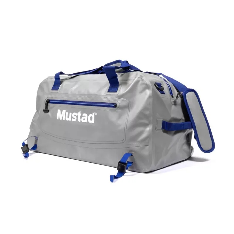 Exclusieve Aanbieding MUSTAD DAYBREAK DRY BOAT BAG 24" - 55L GRAY/BLUE - Brut