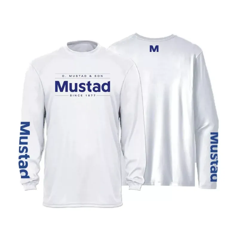 Uitverkoop Mustad LIGHT GREY BRAND LONGSLEEVE UV - REPREVE+SPANDEX XL -