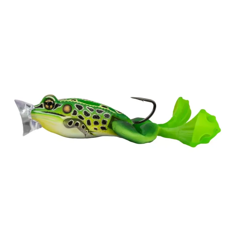 LIVETARGET THE ULTIMATE FROG POPPER BAIT GREEN / YELLOW 50MM Koop Vandaag