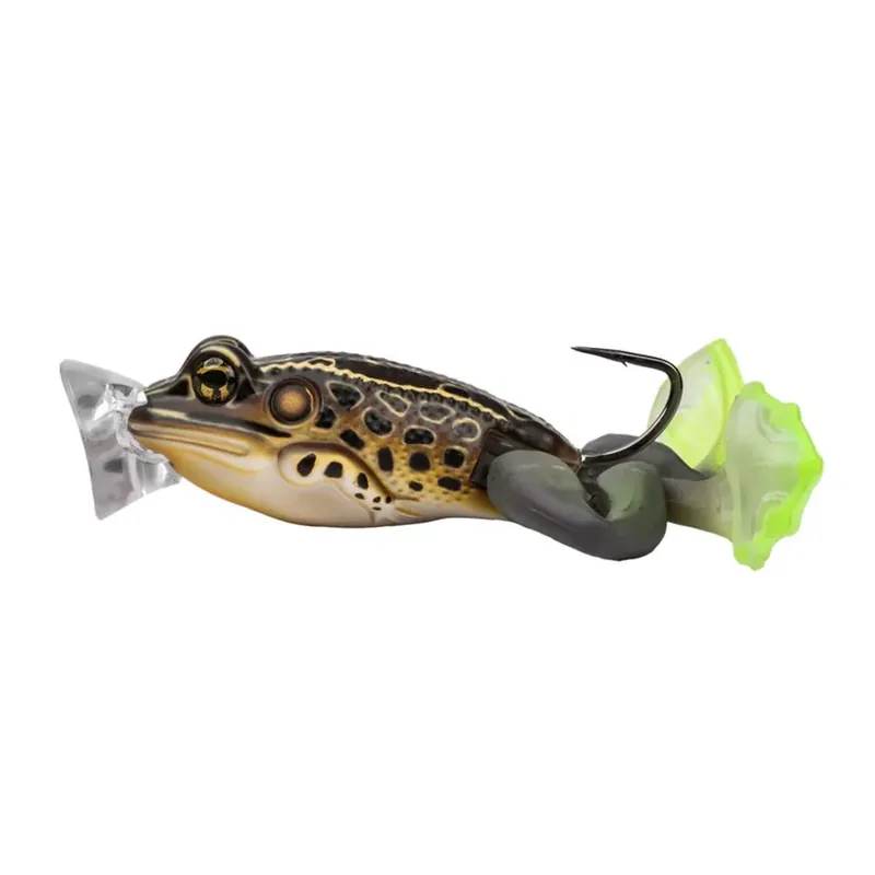 Direct Verzonden LIVETARGET THE ULTIMATE FROG POPPER BAIT TAN / BROWN 50MM 21