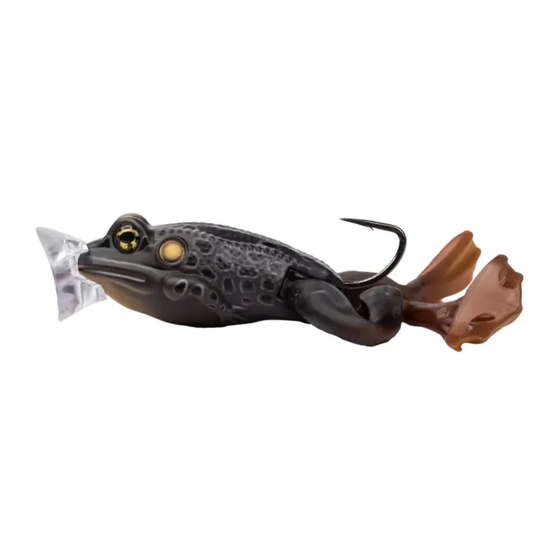 Rechtstreeks Van De Fabrikant LIVETARGET THE ULTIMATE FROG POPPER BAIT BLACK / BLACK 50MM