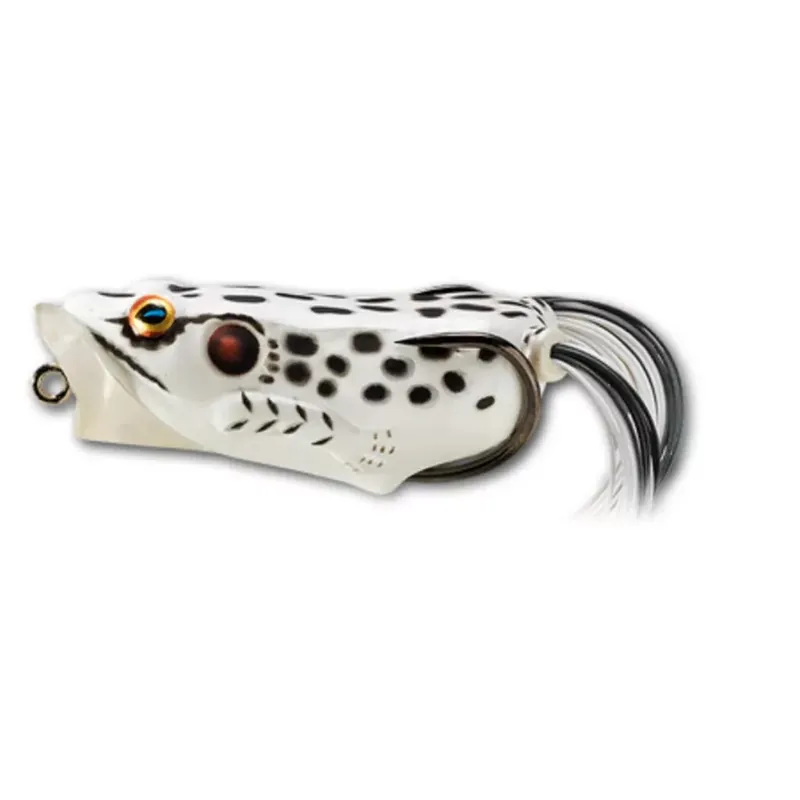 Op = Op LIVETARGET FROG POPPER ALBINO/WHITE 55MM 11G FLOATING - Brut