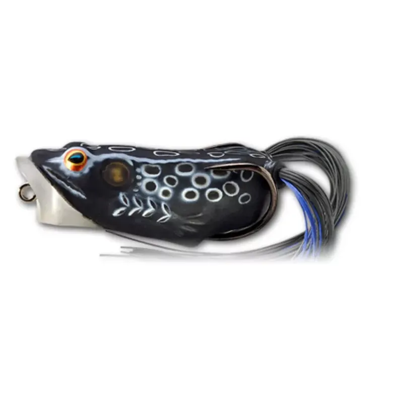 LIVETARGET FROG POPPER BLACK/BLACK 55MM 11G FLOATING - Bruta Beperkt Aanbod