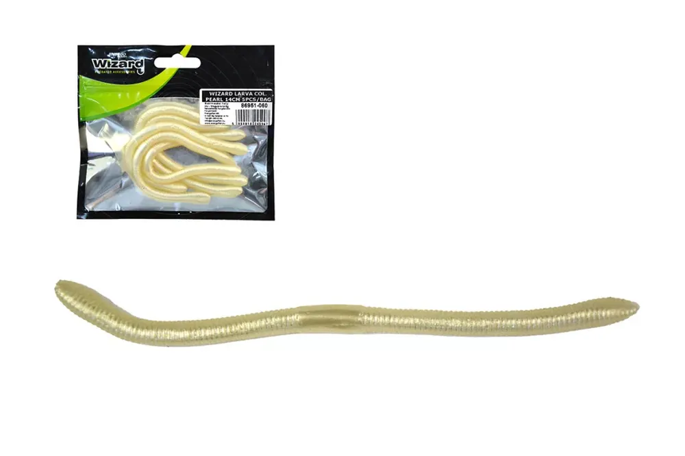Superprijs WIZARD WORM COL. PEARL 14CM 5PCS/BAG - Akciosho
