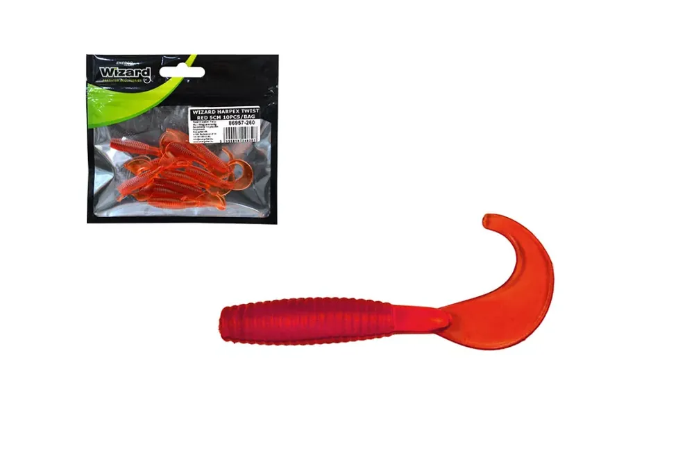 Alleen Vandaag WIZARD HARPEX TWIST RED 5CM 10PCS/BAG - Akciosh