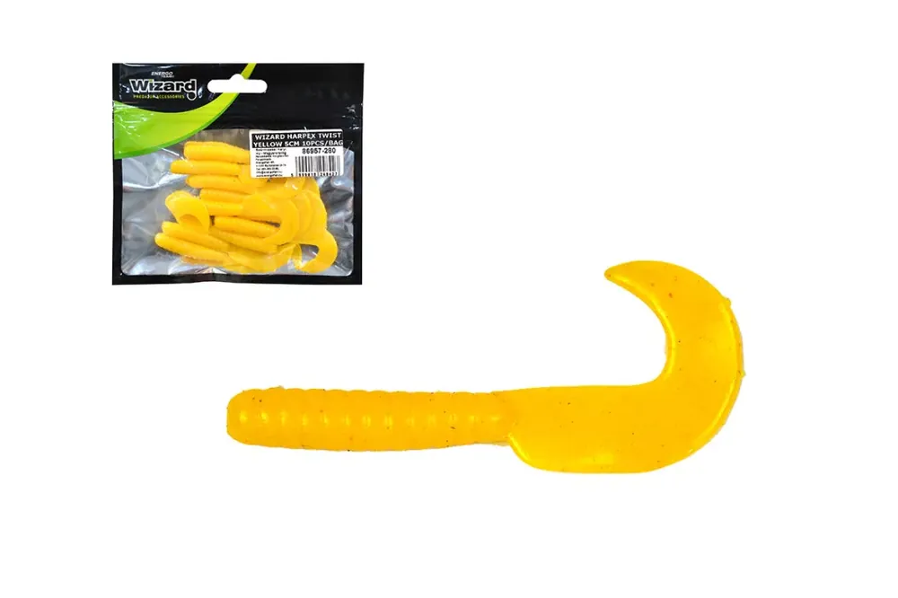 WIZARD HARPEX TWIST YELLOW 5CM 10PCS/BAG - Akci Dagaanbieding