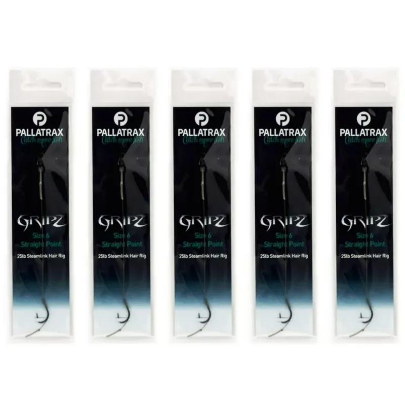 PALLATRAX GRIPZ STRAIGHT POINT HAIR RIGS SIZE 8 15LB STEAMLI Betaalbaar