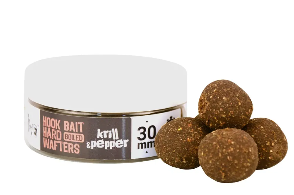 Korting THE BIG ONE HOOK BAIT HARD WAFTERS BOILIE KRILL&PEPPER 30MM