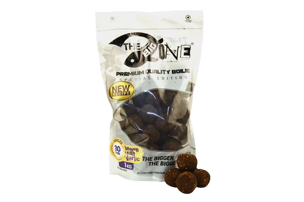 Gereduceerde Prijs THE BIG ONE BOILIE LEMON&FISH&GARLIC 30MM 1KG -