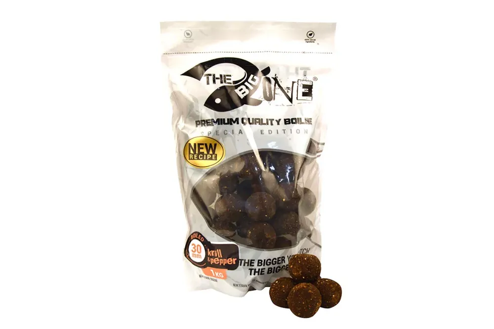 Aanbieding THE BIG ONE BOILIE KRILL&PEPPER 30MM 1KG 1 KG -