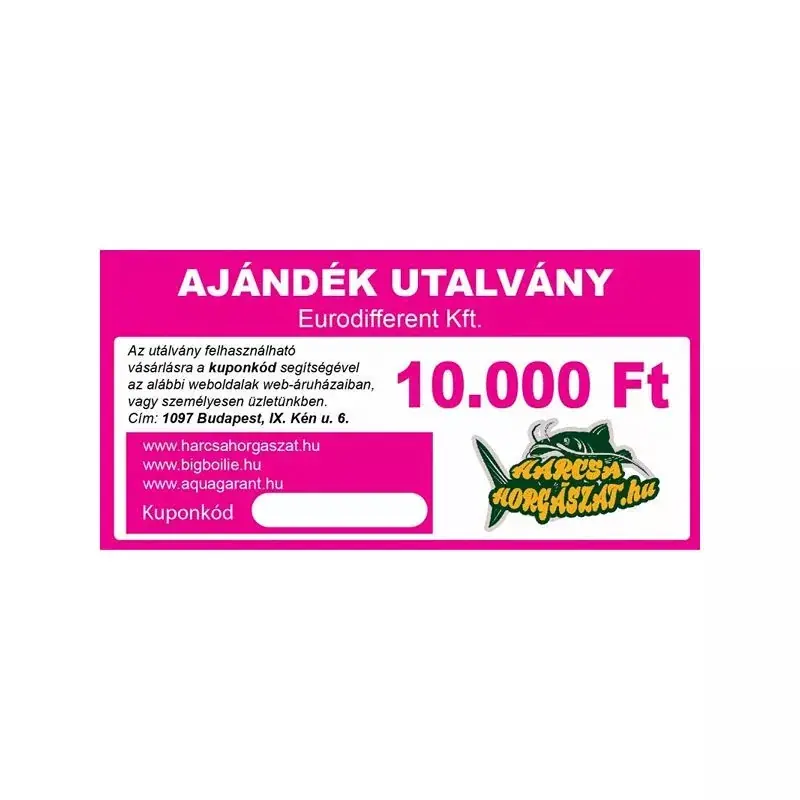 Horgász Ajándék Vásárlási Utalvány 10.000Ft - A Hete Deal