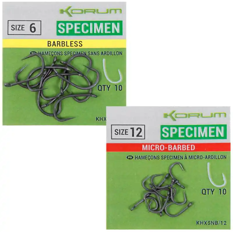 Veilige Betaling KORUM XPERT SPECIMEN BARBLESS HOOKS - SIZE 6