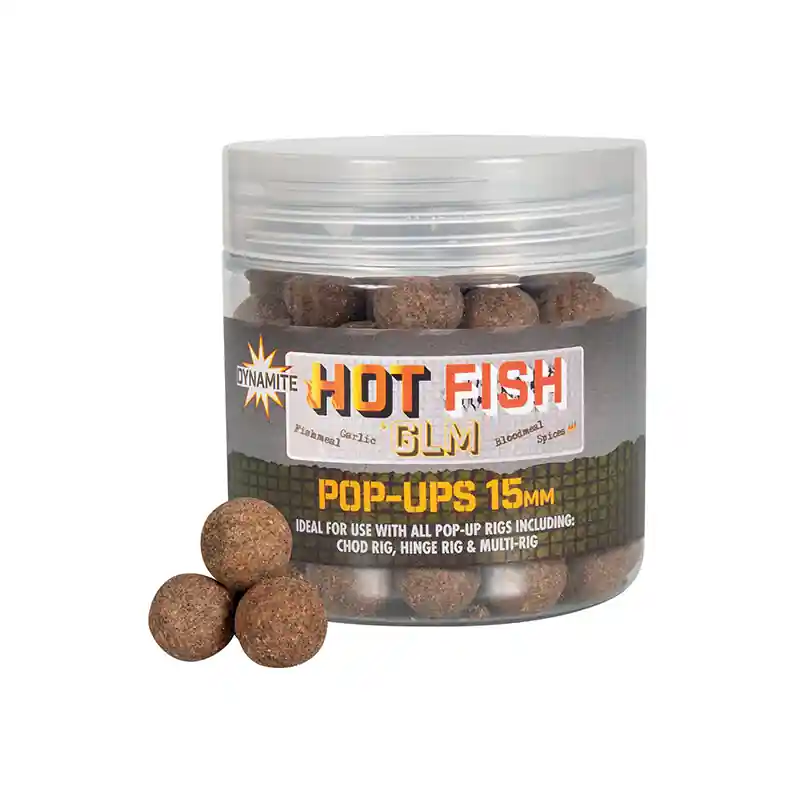 xDYNAMITE BAITS HOT FISH & GLM POP-UP 15mm Gereduceerde Prijs