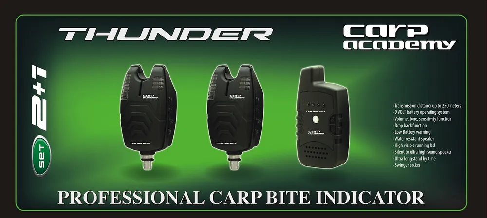 CARP ACADEMY THUNDER KAPÁSJEZŐ SZETT 2+1 Seizoensaanbieding