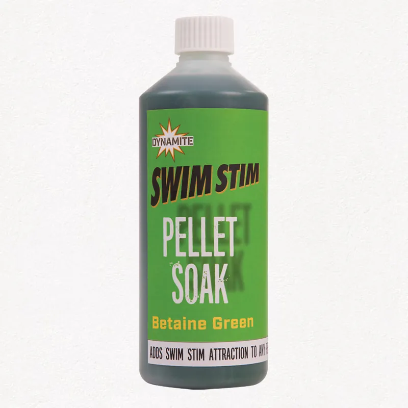 Nieuw DYNAMITE BAITS SWIM STIM PELLET SOAK - BETAINE GREEN 500 ML