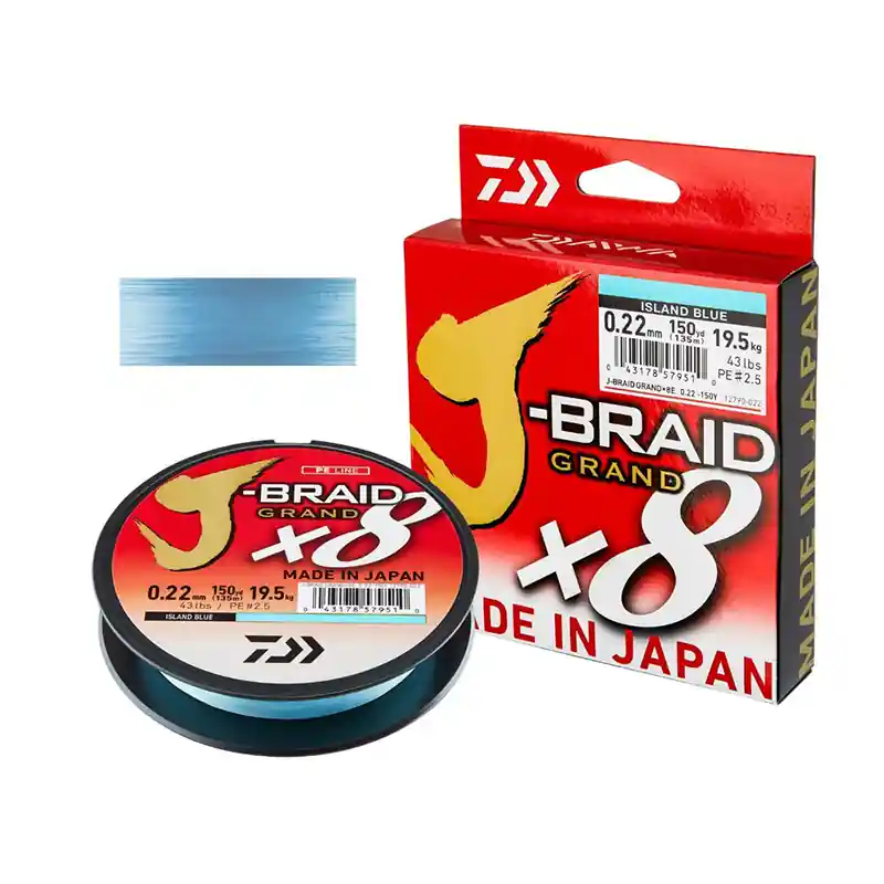Actieprijs DAIWA J-BRAID GRAND X8 0,16MM 135M BLUE
