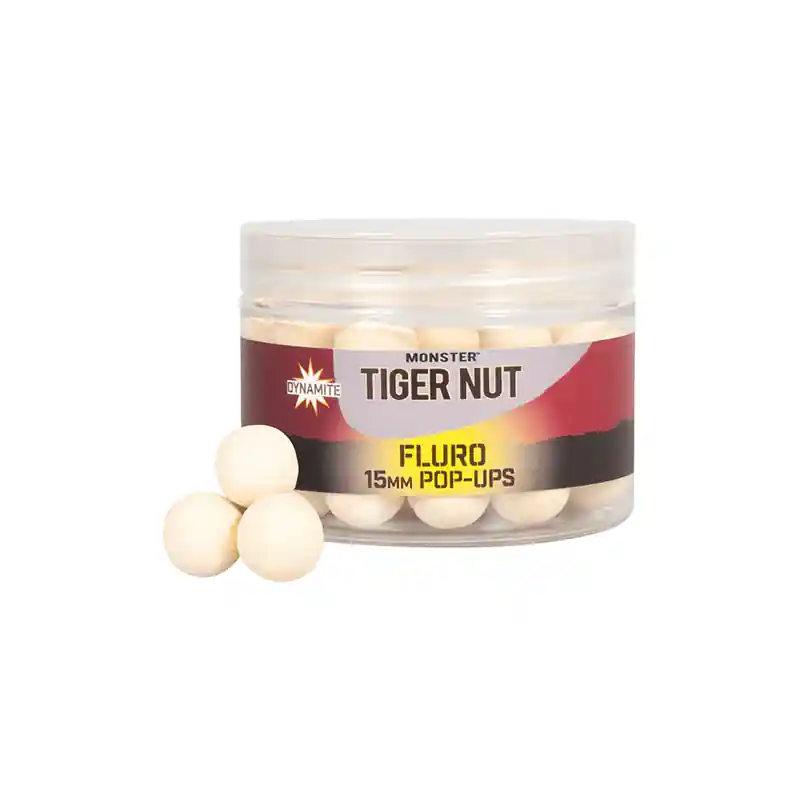 Aanbieding DYNAMITE BAITS MONSTER TIGER NUT WHITE FLURO POP-UPS 15MM