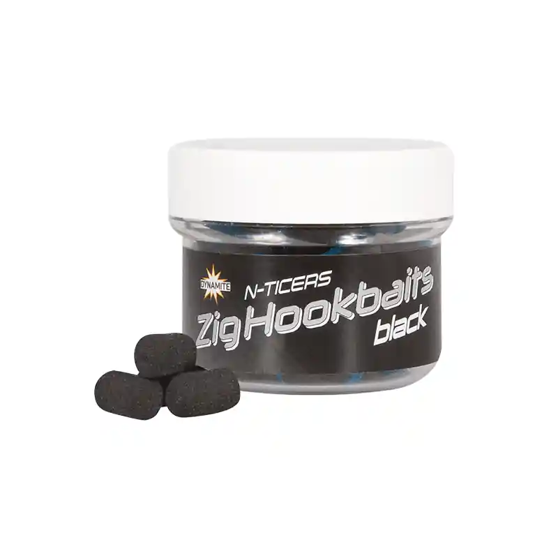 xDYNAMITE BAITS N-TICERS ZIG HOOKBAITS BLACK Aanbieding