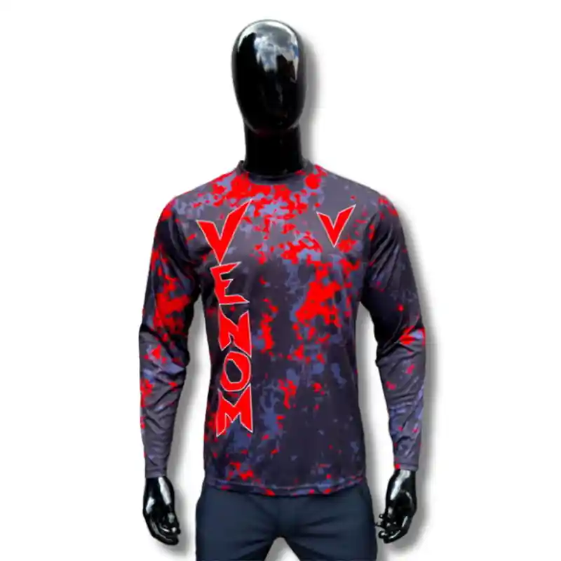 VENOM UPF 50+ Black L (UV szűrős hosszú ujjú póló) Lage Kosten