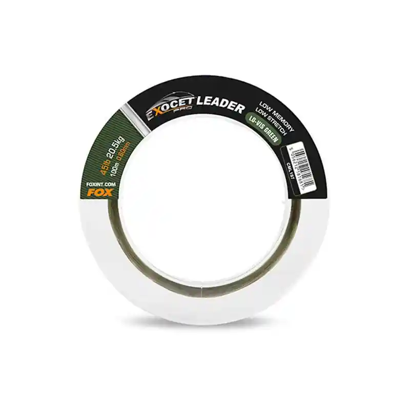 Actieprijs FOX EXOCET LEADER LO-VIS GREEN 45LB 0.60MM 100M