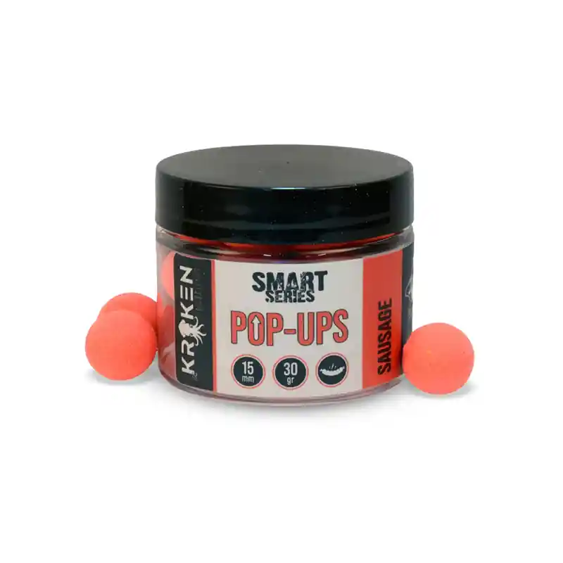 Merkproduct KRAKEN SMART SERIES SAUSAGE FLUO RED POP UPS 15MM 30GR
