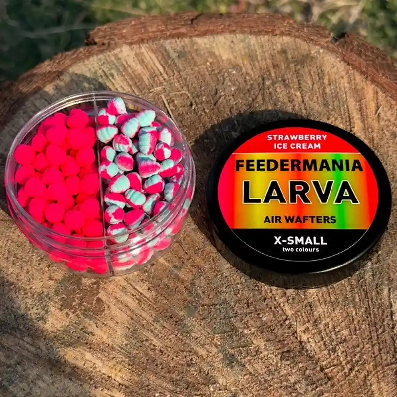FEEDERMANIA LARVA AIR WAFTERS TWO TONE XS STRAWBERRY ICE CREAM Alleen Vandaag