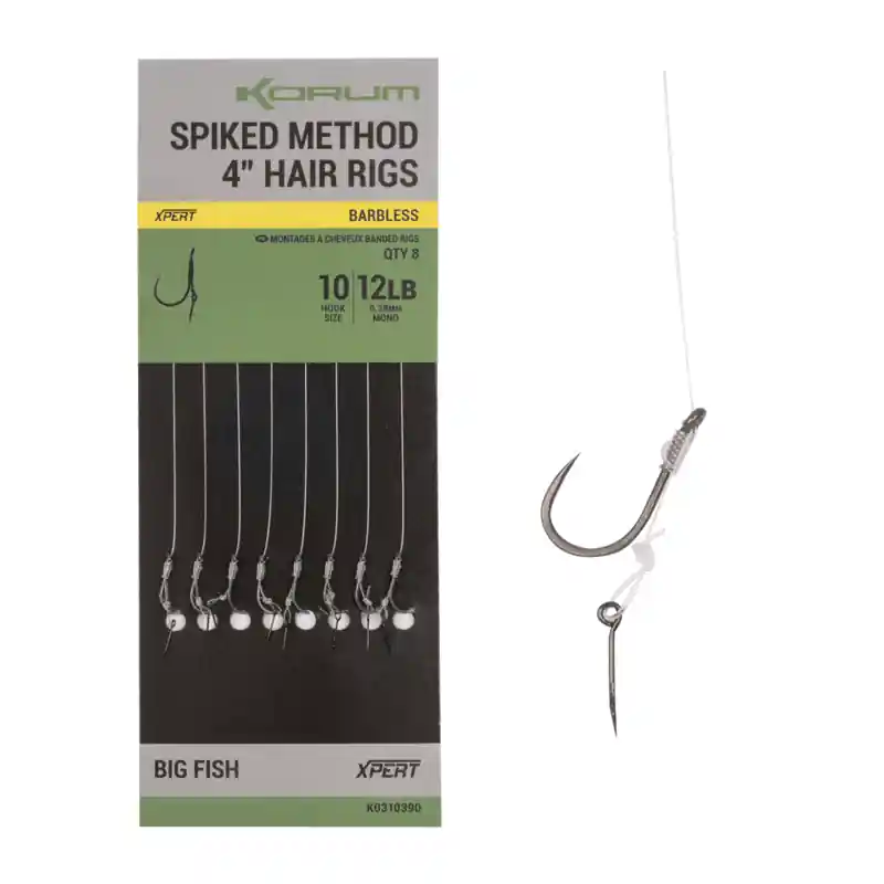 Tijdelijk Beschikbaar KORUM SPIKED METHOD HAIR RIGS 14BL 0,23MM