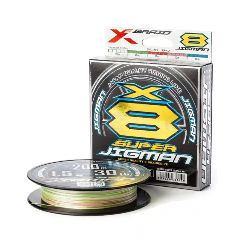 YGK X BRAID SUPER JIGMAN X8 200M PE 0.8 (0,148MM) Alleen Vandaag