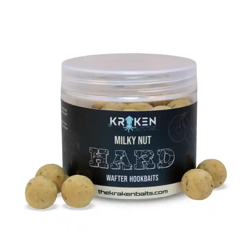Premium KRAKEN MILKY NUT HARD WAFTER HOOKBAITS 16MM 100GR
