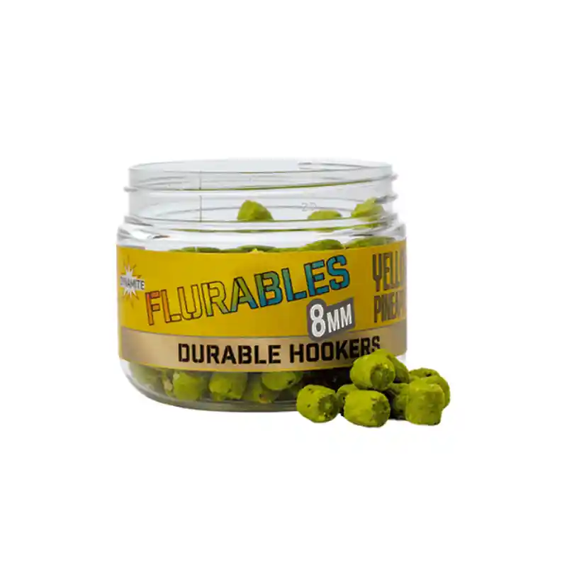DYNAMITE BAITS FLURABLES YELLOW PINEAPPLE 8MM Uitverkoop