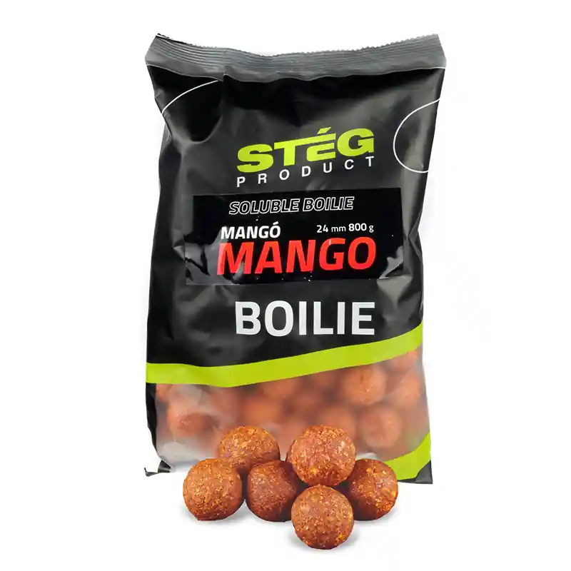 Hoge Kwaliteit STÉG PRODUCT SOLUBLE BOILIE 24 MM MANGO 800G
