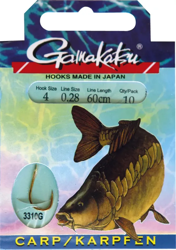 Fabrieksprijs GAMAKATSU Carp előkötött 10/cs. 6 ( BKG-3310G) - Fishingland