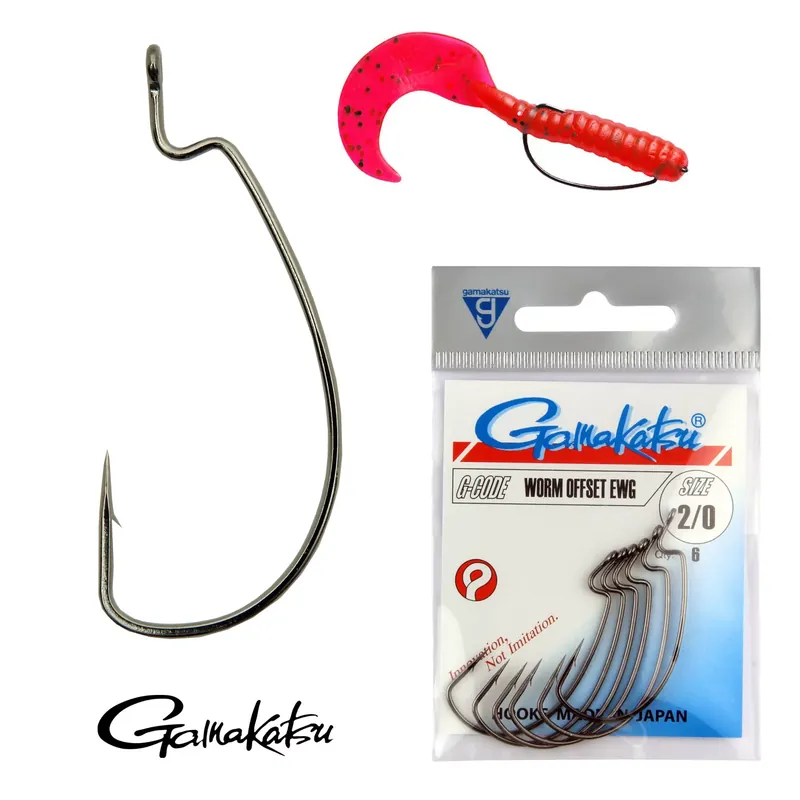 Must-Have GAMAKATSU Worm Offset 5/0 5/cs.