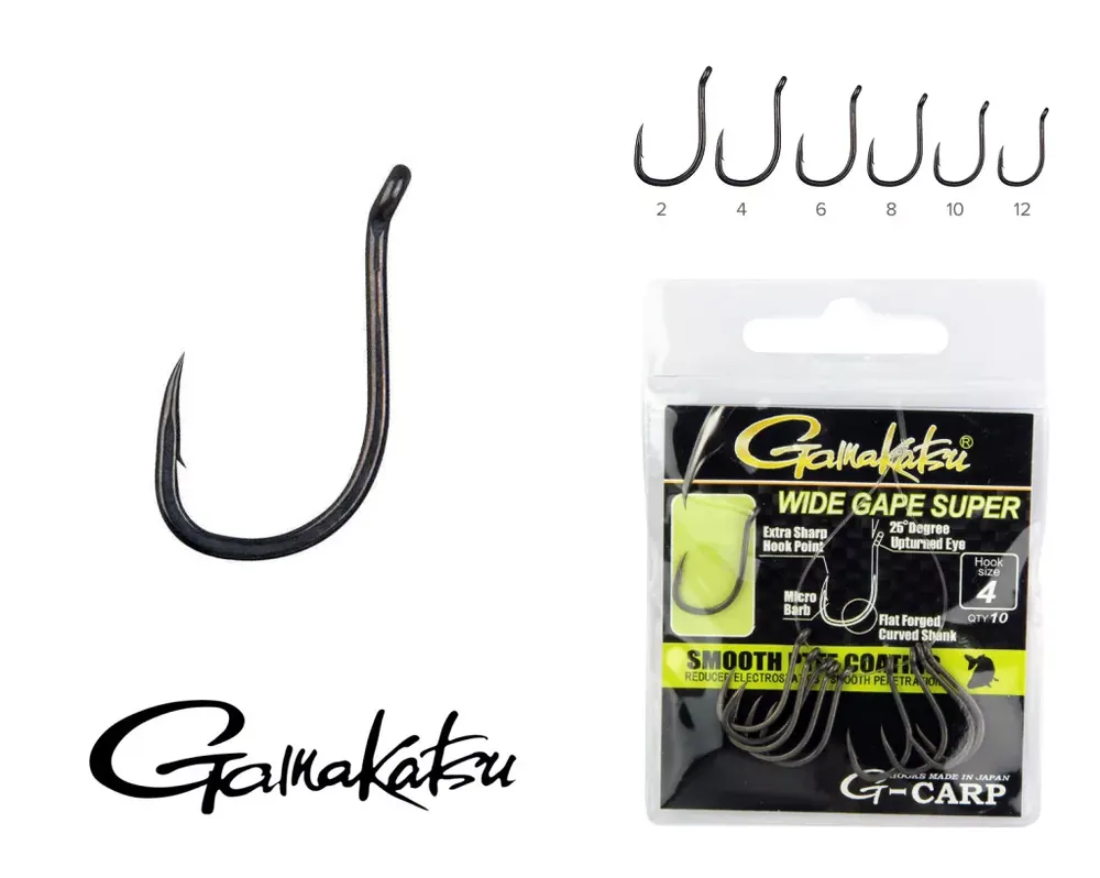 Voordeelprijs GAMAKATSU G-Carp Wide Gape Super 10/cs. 2-es - Fishingland.h