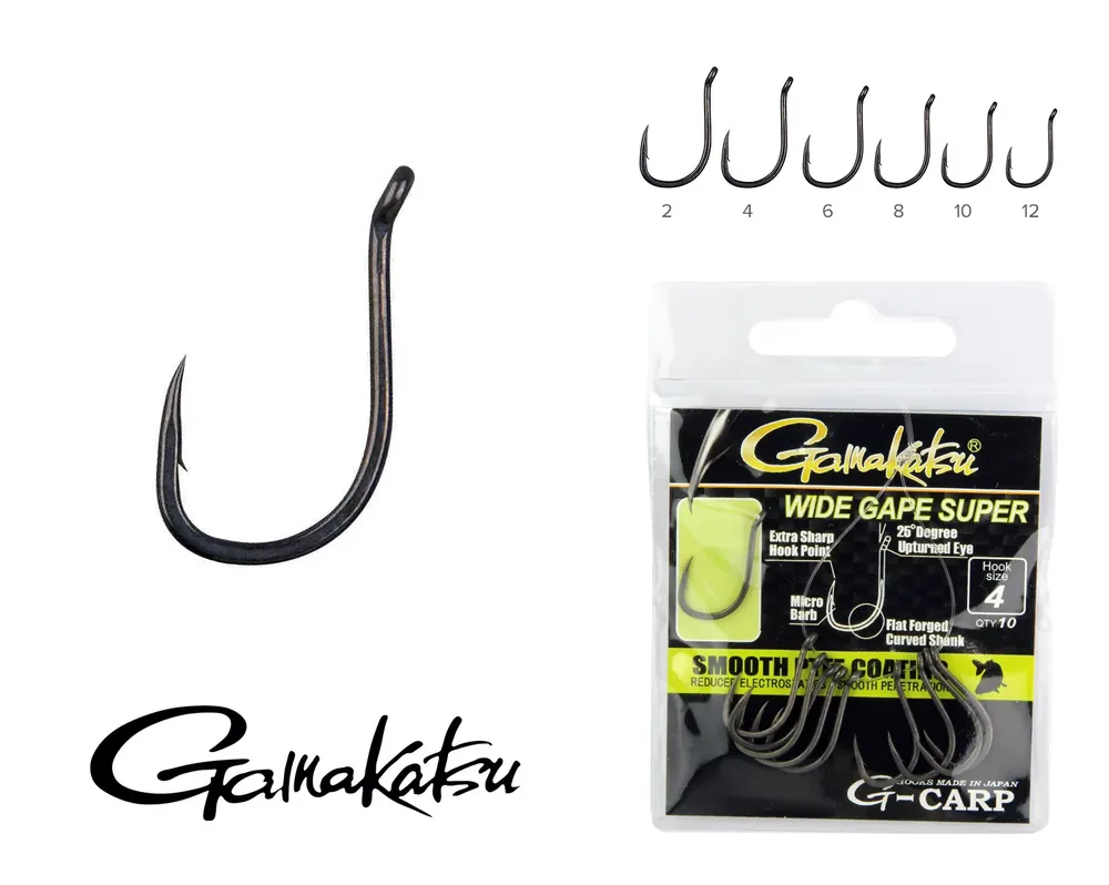 GAMAKATSU G-Carp Wide Gape Super 10/cs. 10-es - Fishingland. Beste Prijs