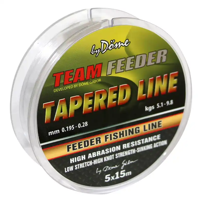 Hete Deal Team Feeder By Döme TF Tapered Leader 15m x5 0.195-0.28 - Fi