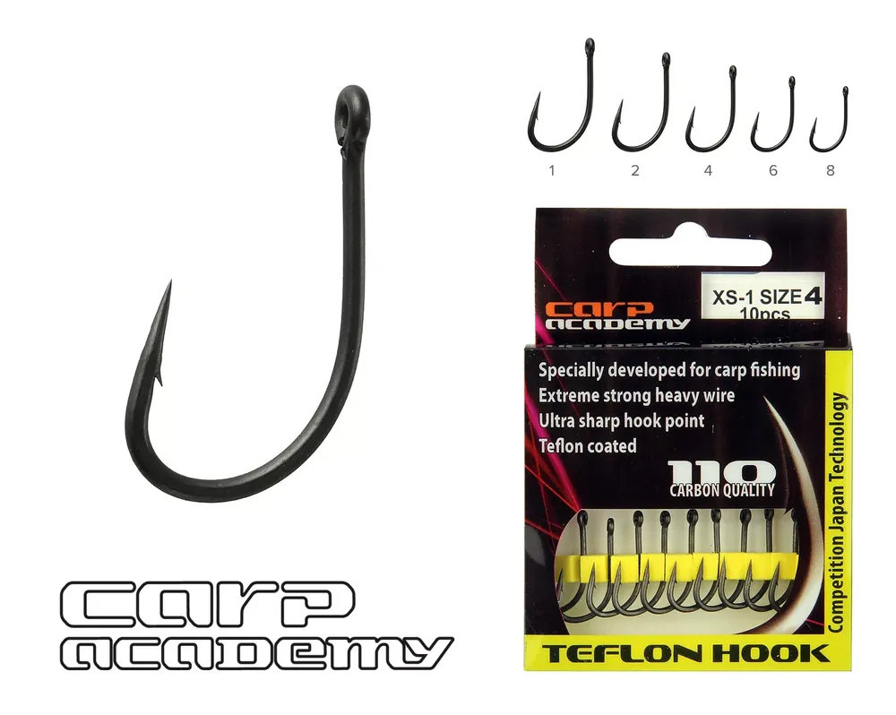 Beperkte Voorraad CARP ACADEMY Teflon Hook XS-1 2-es