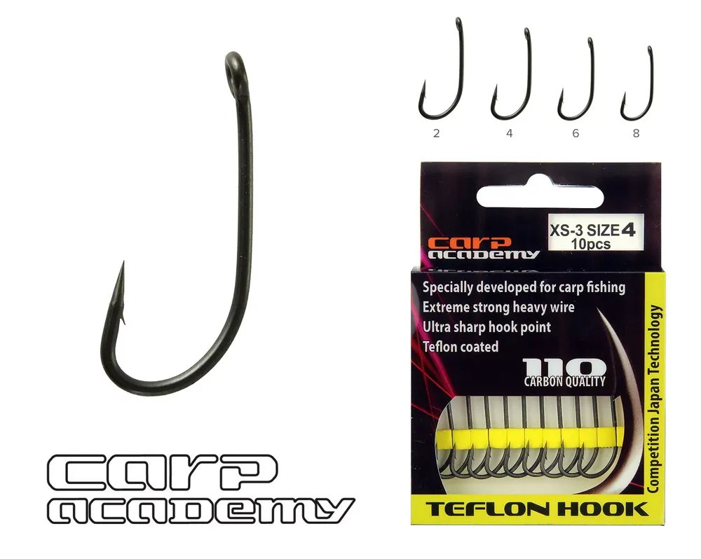 Fabrieksprijs CARP ACADEMY Teflon Hook XS-3 4-es
