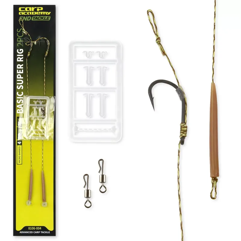 CARP ACADEMY Basic Super Rig 4-es méret 2db/cs - Fishingland Actieprijs