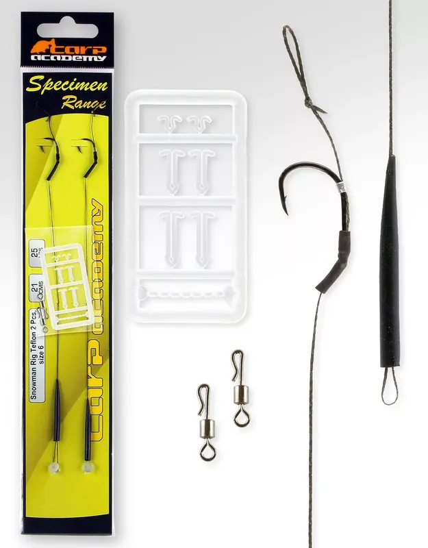 CARP ACADEMY Snowmen Rig Teflon 6-os méret 2db/cs - Fishingl Exclusieve Aanbieding